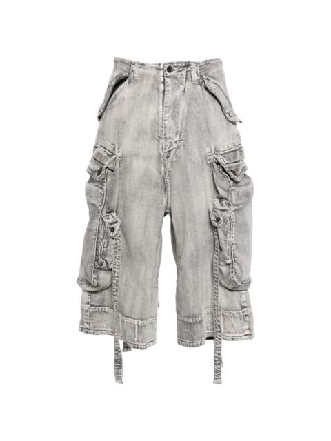 denim cargo shorts