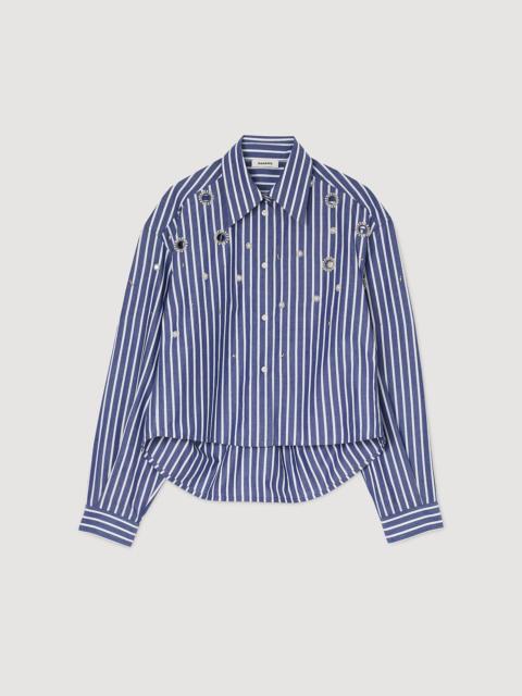 Sandro BEADED STRIPED SHIRT