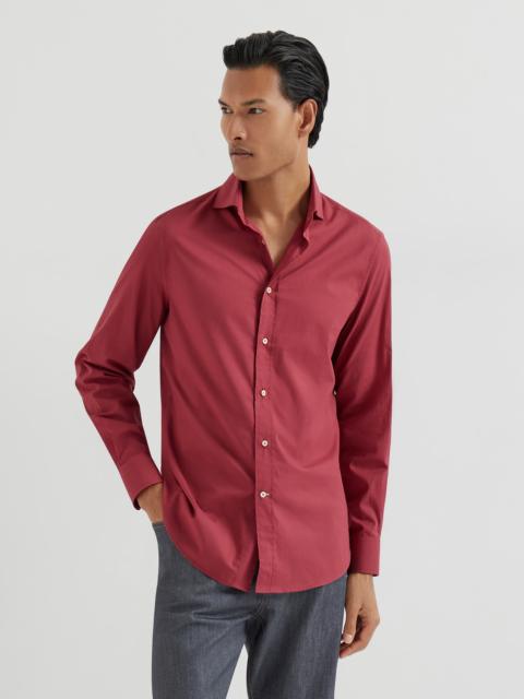 Brunello Cucinelli Lightweight muslin easy fit shirt with spread collar