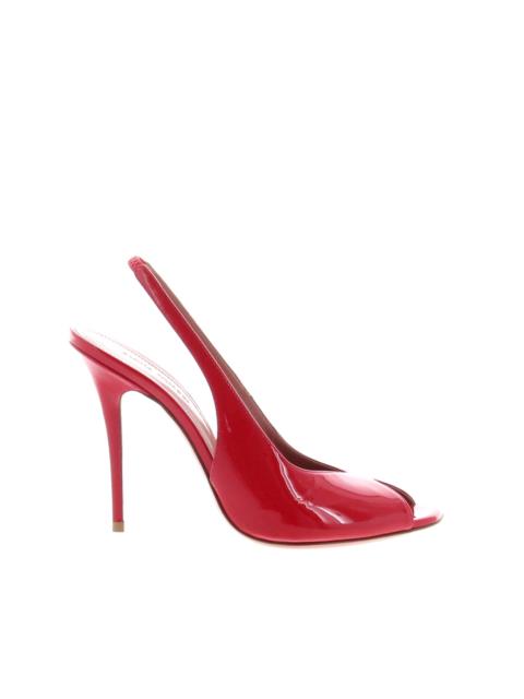 Amina Muaddi Amina Muaddi – Kristina Sling – Patent Red