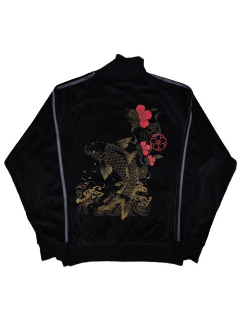 Other Designers Sukajan Fish Koi Japanese Brand Velvet Sweater Jaclet