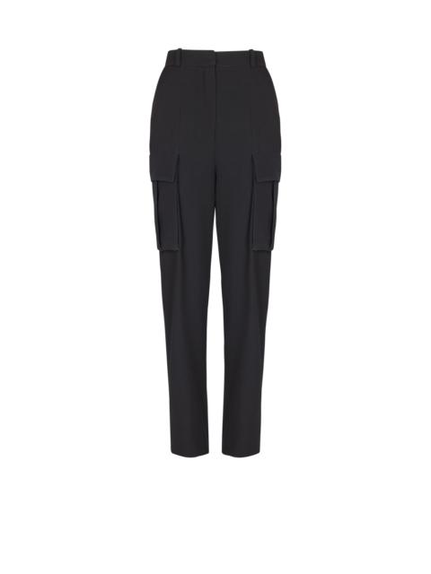 Balmain Cargo pants in grain de poudre wool