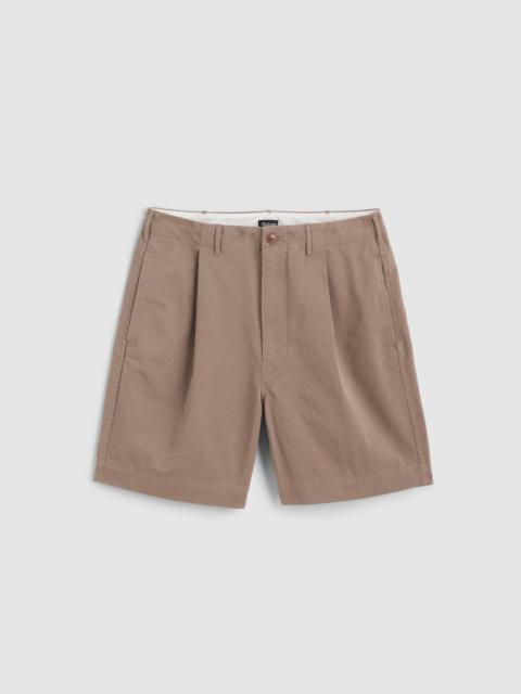 Madewell Pleated Chino Shorts in Uniform Twill