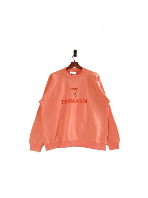 Other Designers Trussardi × Vintage - Vintage 90s Trussardi Big Logo Embroide Sweatshirt