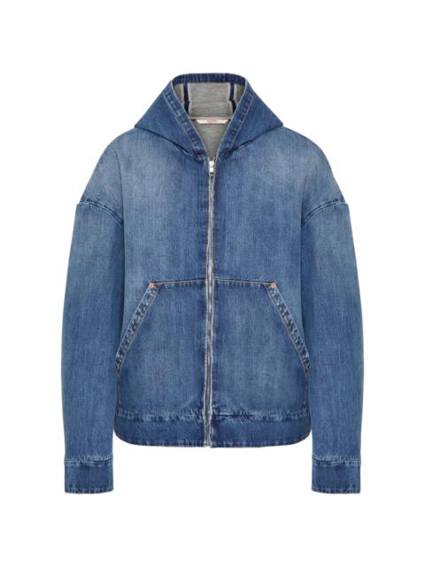 hooded denim jacket