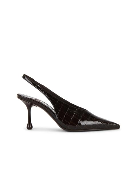 JIMMY CHOO Isa Shiny Croc Embossed Leather 95 Slingback