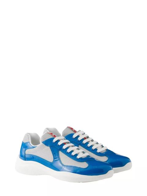 Prada Men's Patent Leather and Technical Fabric America's Cup Sneakers