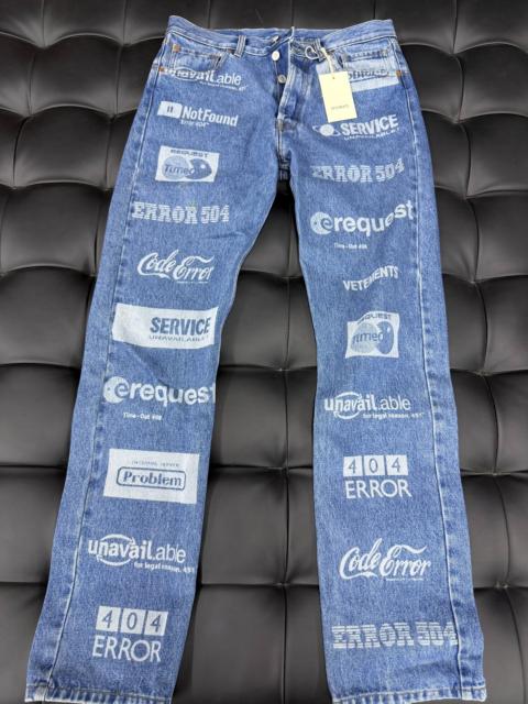 VETEMENTS Vetements printed denim pants