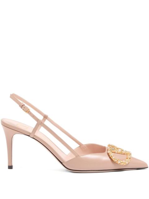 Valentino Valentino Garavani Women Vlogo Signature Leather Slingback Pumps
