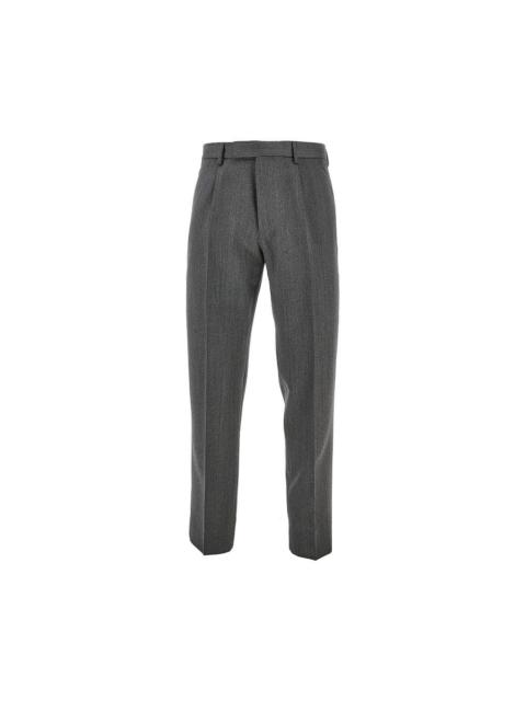 ZEGNA GABARDINE RELAXED FIT PANTS WITH DART