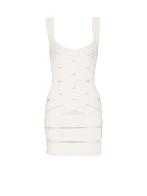 Balmain Mesh knit bodycon dress