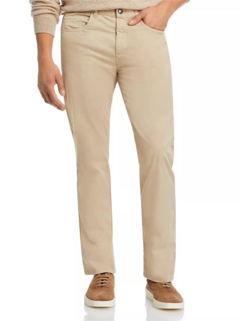 Canali Garment Dyed Regular Fit 5 Pocket Pants
