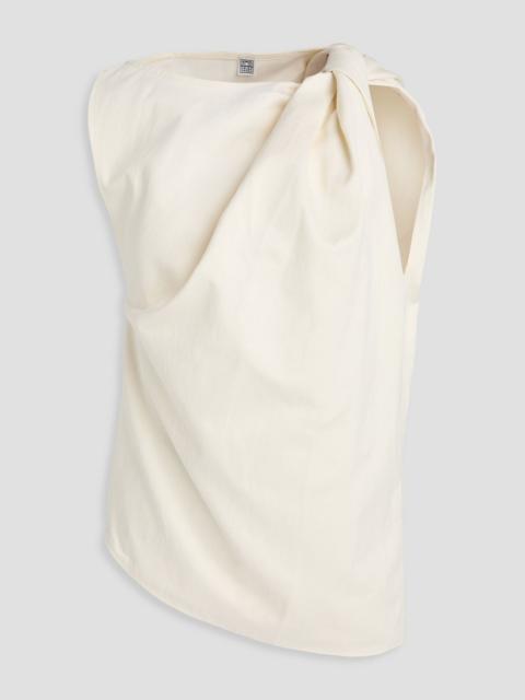 TOTEME Twisted cotton-twill top