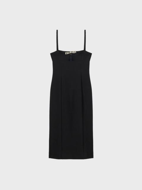 Blumarine JERSEY COMPACT MIDI DRESS WITH BIJOUX PIN