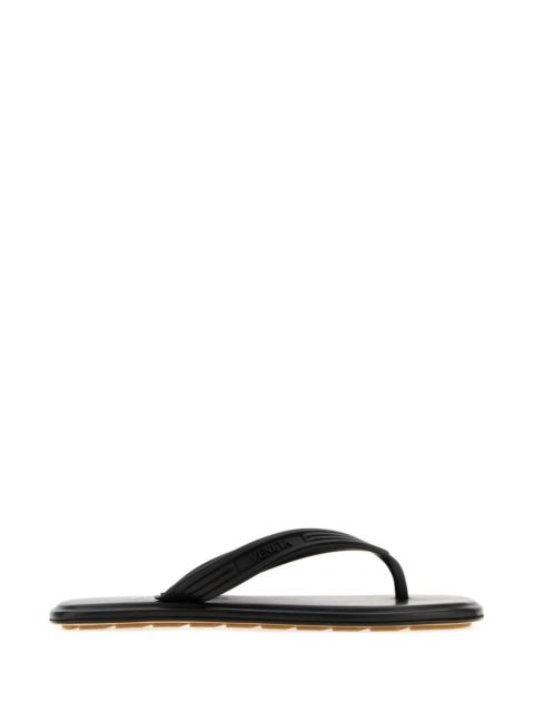 Bottega Veneta Bottega Veneta Women Black Rubber Sampieri Thong Slippers