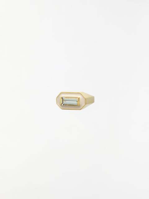 ALIITA Deco Maxi Baguette Green Amethyst Ring