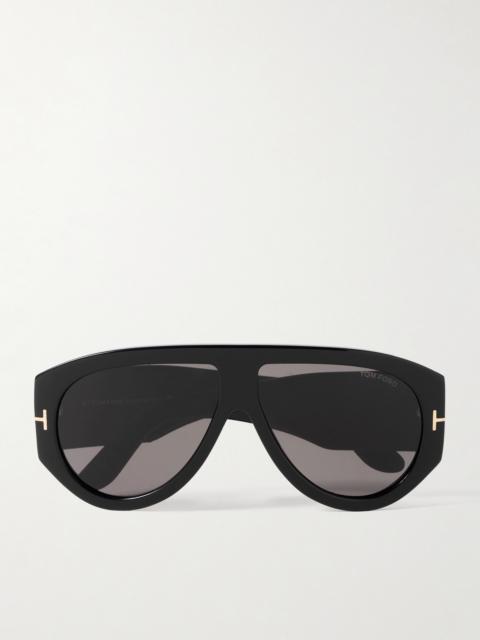 TOM FORD Bronson Aviator-style Acetate Sunglasses