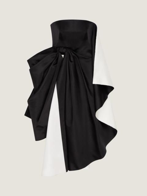 Givenchy DRAPED BUSTIER EVENING DRESS IN SATIN WITH BOW DETAIL