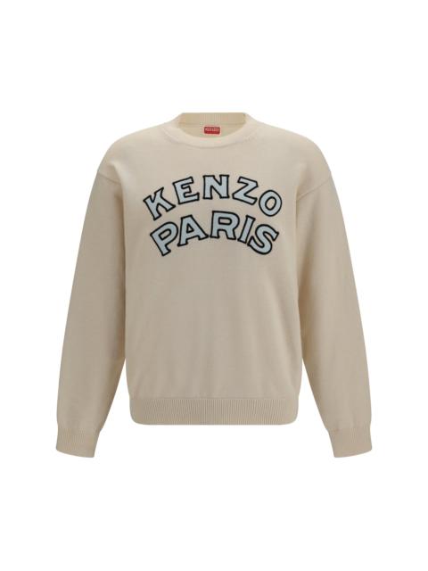 KENZO Kenzo Paris Emblem Embroidered Sweater Off White