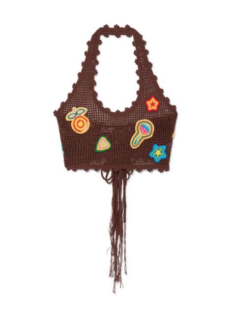 CASABLANCA Motif Crochet Crop Top | Casablanca Paris