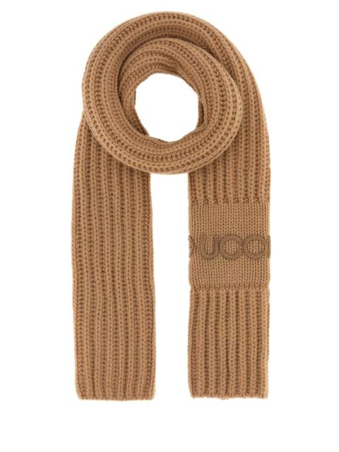 GUCCI Gucci Women Camel Wool Blend Scarf