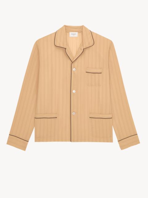 SAINT LAURENT PAJAMA TOP IN STRIPED SILK