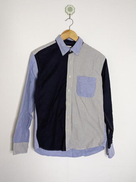 Other Designers Japanese Brand GU Patchwork Design Flannel Shirt