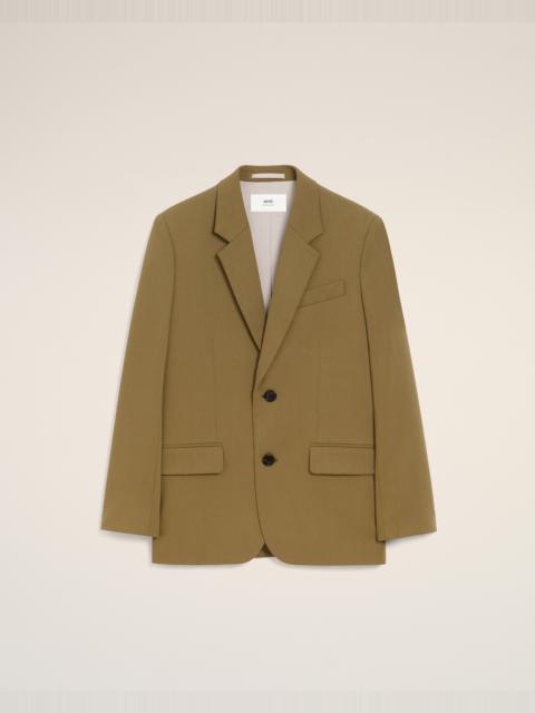 AMI Paris GREEN WOOL LOOSE SINGLE BREASTED JACKET
