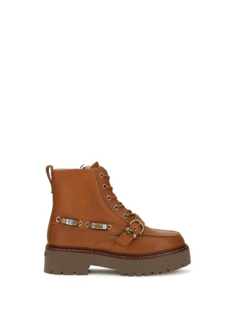 PINKO Pinko Margaret 03 Leather Ankle Boots Sigaro