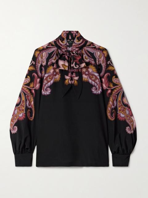 Etro Pussy-bow Paisley-print Silk Blouse