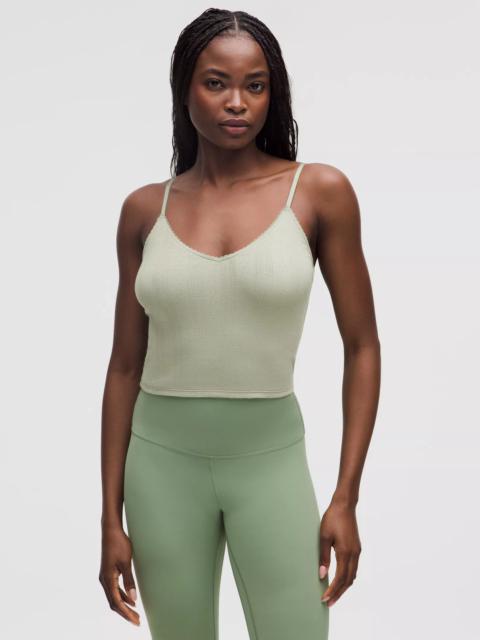 lululemon Cotton Pointelle Cropped Cami Tank Top