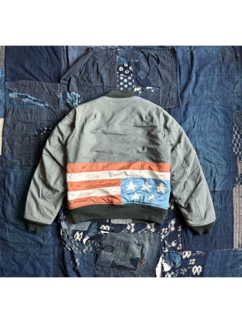visvim VISVIM 15AW Thorson Stars Jacket (MA-1) – Original Release – Mud-Dyed, Distressed Wash, National Fla