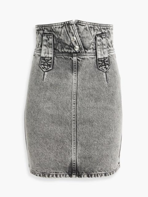 Other Designers Jazzino acid-wash denim mini skirt