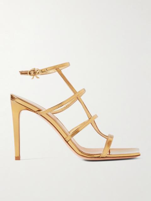 Gianvito Rossi 95 Metallic Leather Sandals