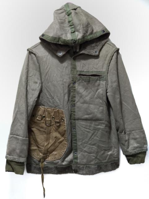 Other Designers Vintage atmosphere hooded army green
