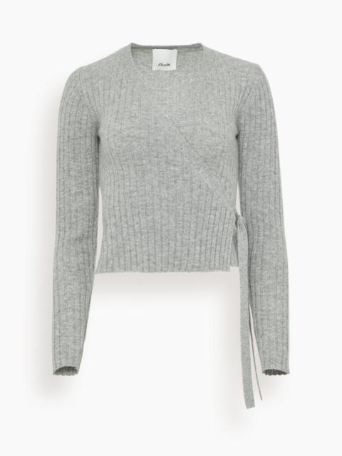 Allude Wrap Cardigan in Heather Melange