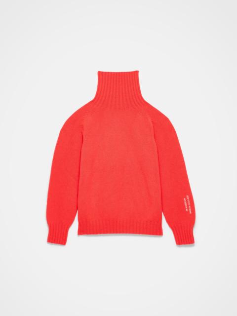 JW Anderson TURTLE NECK JUMPER IN NEON ORANGE