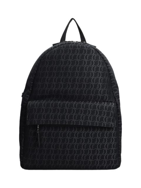 Zip N Flap Backpack In Black Cotton