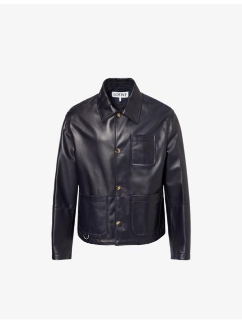 Loewe Workwear Contrast-Shell Leather Jacket