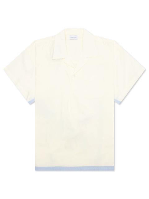 John Elliott PULLOVER CAMP SHIRT - SALT/LIGHT BLUE