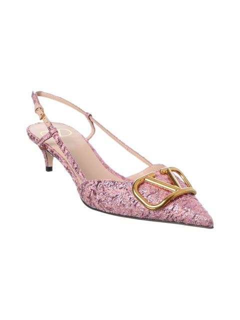 Valentino Valentino VLogo 40 Jacquard Slingback Pump