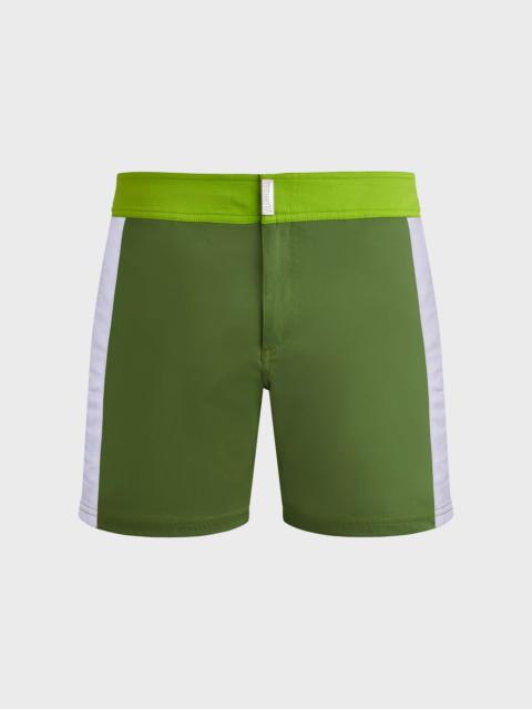 Vilebrequin MEN STRETCH SWIM TRUNKS FLAT BELT COLOR BLOCK
