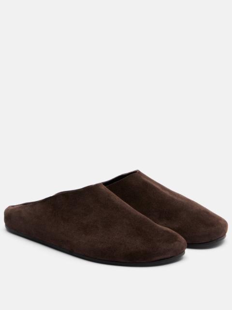 The Row Hudson suede mules