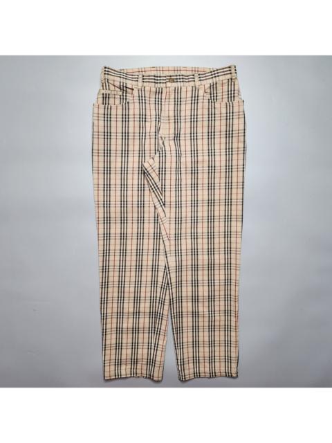 Burberry Burberry - Nova Check Cotton Twill Trousers - Vintage