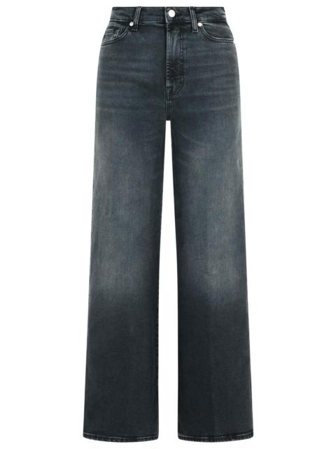 7 For All Mankind 7 For All Mankind Black Cotton Blend Women Jeans