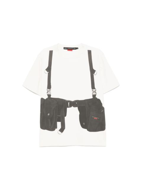 utility vest trompe loeil T-shirts