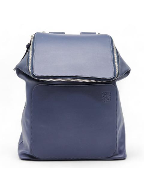 Loewe Goya Leather Backpack Blue