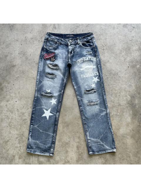 Other Designers Japanese Brand - Vintage Japan Ripped Jeans Faded Distressed Denim Pants RARE