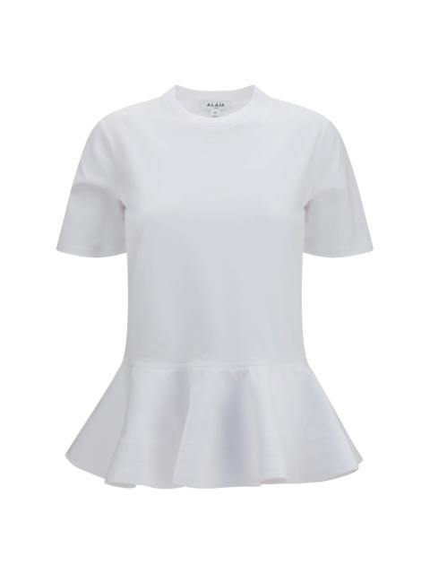 Alaïa Alaïa Cotton Jersey Crinoline T-shirt Blanc