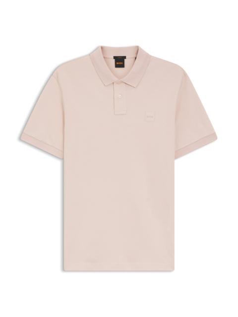 BOSS STRETCH-COTTON SLIM-FIT POLO SHIRT WITH LOGO PATCH